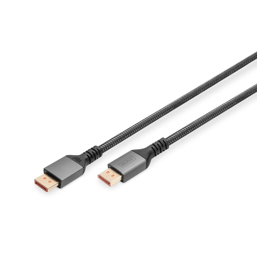 Digitus cable displayport 16k , versión 2.1, 1m, 80g, negro