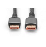 Digitus cable displayport 16k , versión 2.1, 1m, 80g, negro