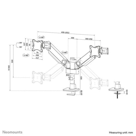 Neomounts tis 24"-34" 2tft negro max.11kg