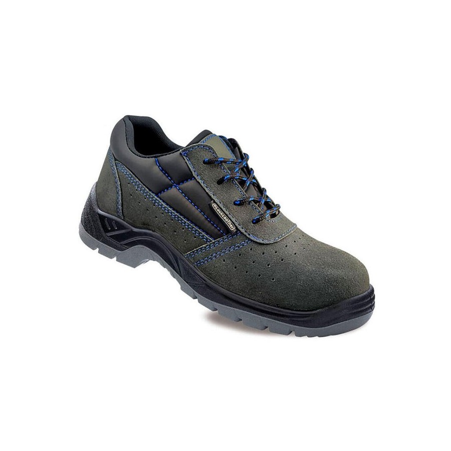 Zapatos de seguridad piel serraje perforado s1p metalfree talla 41 blackleather