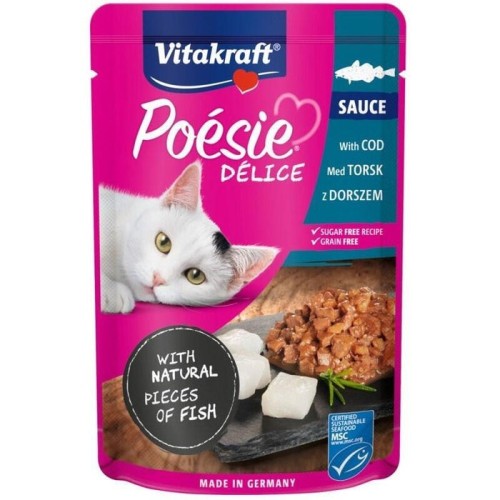 Comida húmeda para gatos vitakraft poesie delice blackfish  85 g