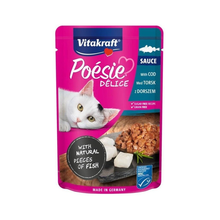 Comida húmeda para gatos vitakraft poesie delice blackfish  85 g