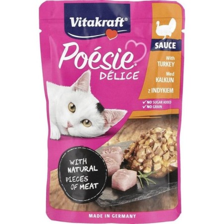 Comida húmeda para gatos vitakraft poesie delice pavo para gatos  85 g