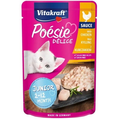 Comida húmeda para gatos vitakraft poesie delice junior pollo  85 g