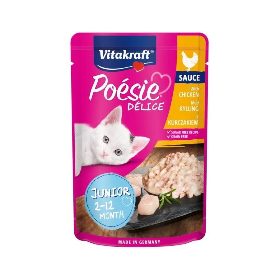 Comida húmeda para gatos vitakraft poesie delice junior pollo  85 g