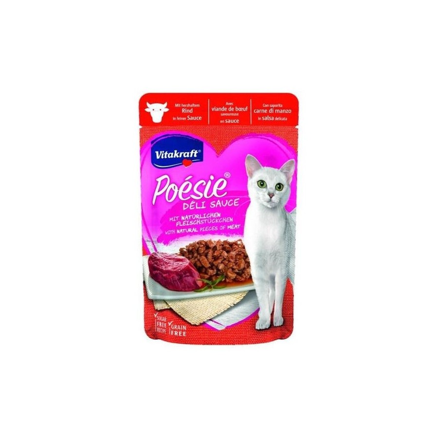 Vitakraft poesie delice buey - comida húmeda para gatos - 85 g