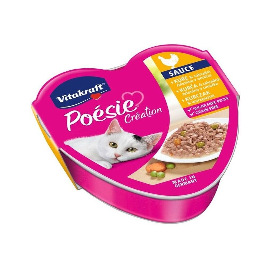 Vitakraft poesie creation sos pollo/verduras - comida húmeda para gatos - 85 g