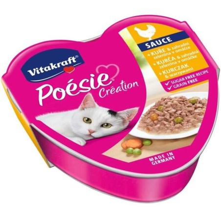 Vitakraft poesie creation sos pollo/verduras - comida húmeda para gatos - 85 g