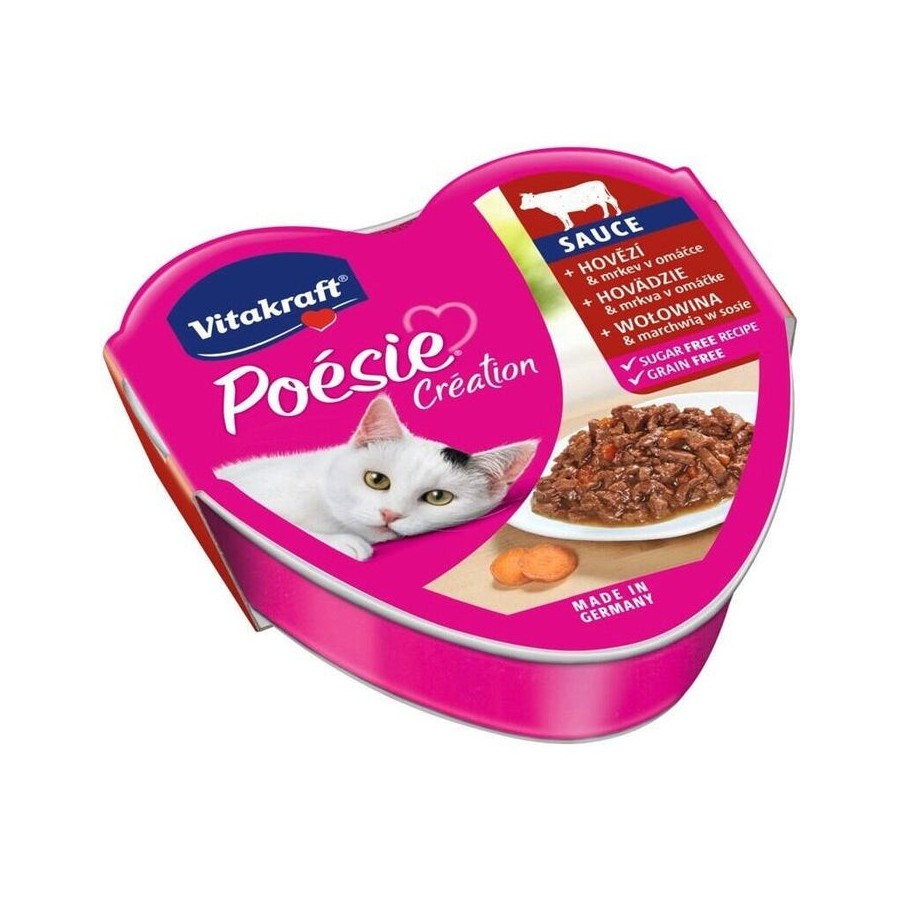Vitakraft poesie creation sos ternera/zanahoria - comida húmeda para gatos - 85 g