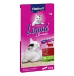 Goma para gatos vitakraft cat liquid-snack with beef  6 x 15g