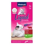 Goma para gatos vitakraft cat liquid-snack with beef  6 x 15g