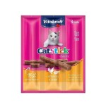 Goma para gatos vitakraft catstick mini with poultry and liver  3 piezas