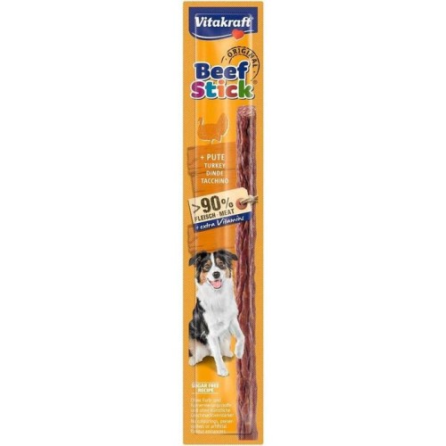 Golosina para perros vitakraft beef stick with turkey  12 g