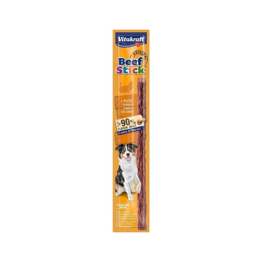 Golosina para perros vitakraft beef stick with turkey  12 g