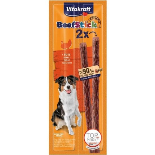 Golosina para perros vitakraft beef stick with turkey  2 x 12 g