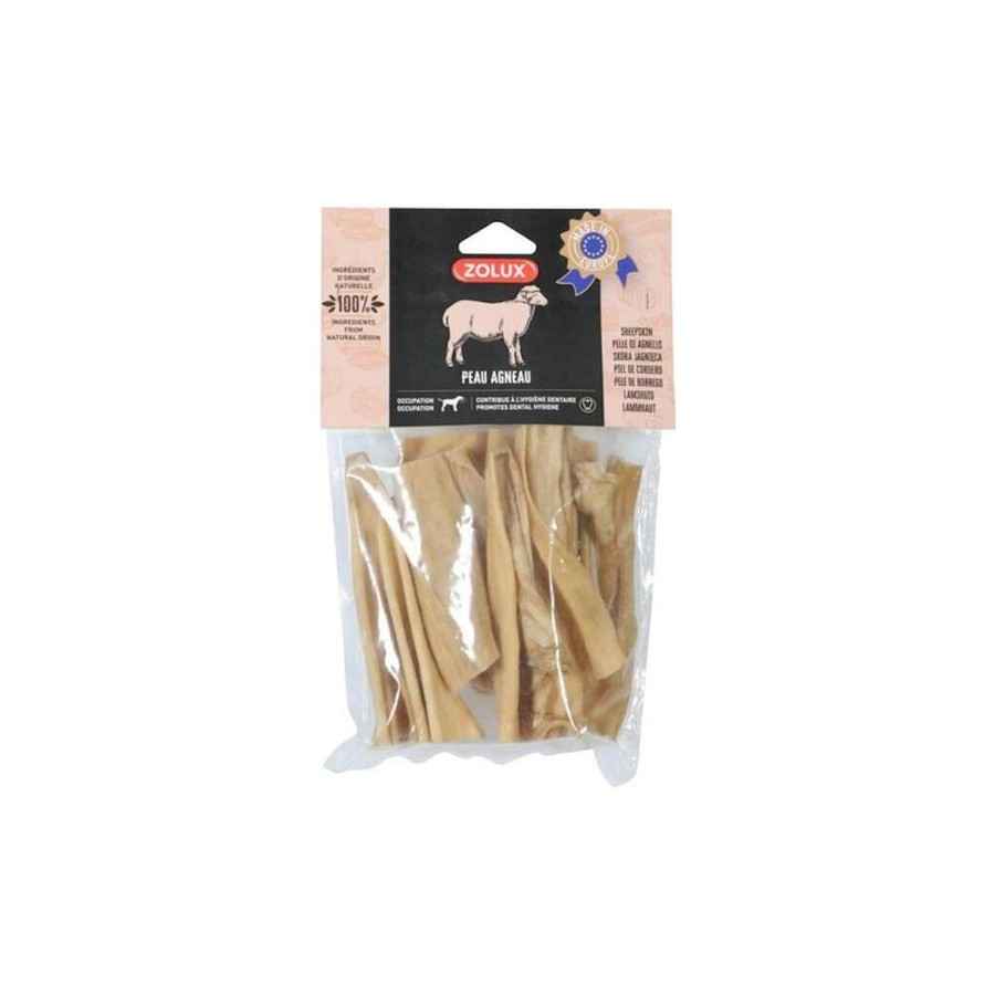 Golosina zolux de piel de cordero para perros - 200g