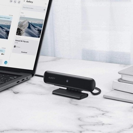 Cámara web aukey pc-w1  2 mp usb negro