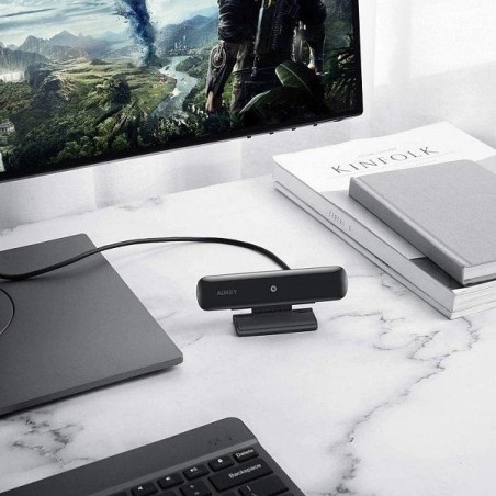 Cámara web aukey pc-w1  2 mp usb negro