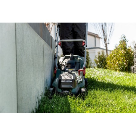 Cortacésped  metabo rm 36-18 ltx bl 36  de empuje a gasolina batería negro