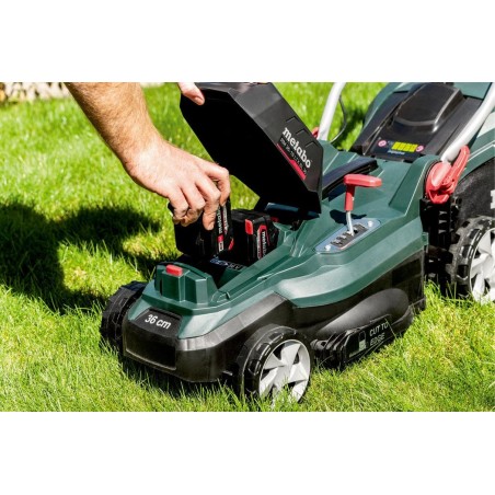 Cortacésped  metabo rm 36-18 ltx bl 36  de empuje a gasolina batería negro