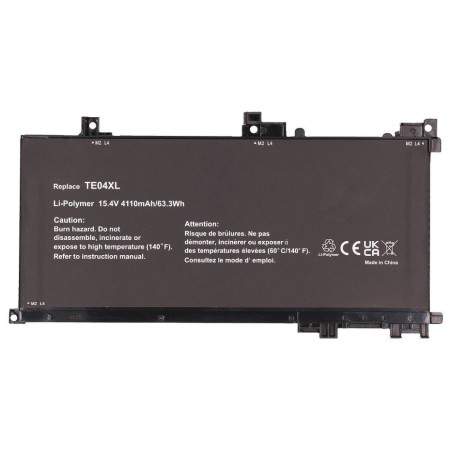 2-power batería 15.4v 4110mah para hp omen 15-ax200 cbp3779a