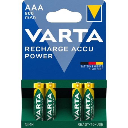 Varta pilas recargables aaa 800mah pack 4 blx4 aaa 800mah varta ready to use