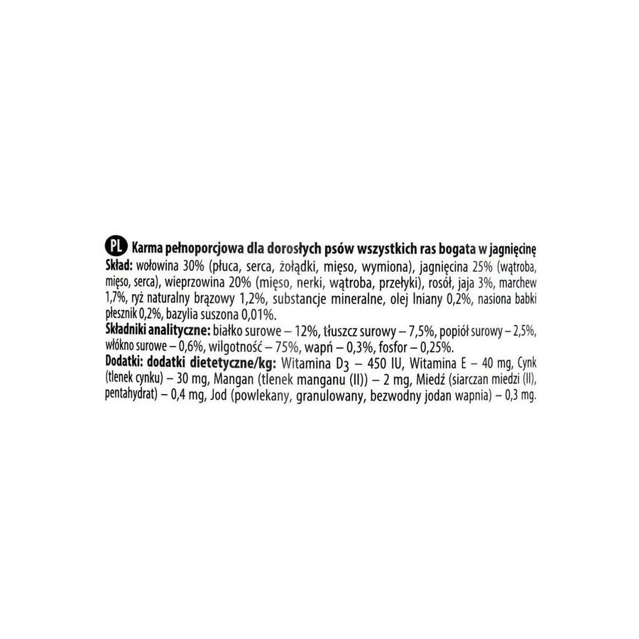 Dolina noteci premium rico en cordero - comida húmeda para perros - 400 g