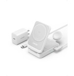 Cargador magnetico anker maggo 15w 3in1 blanco