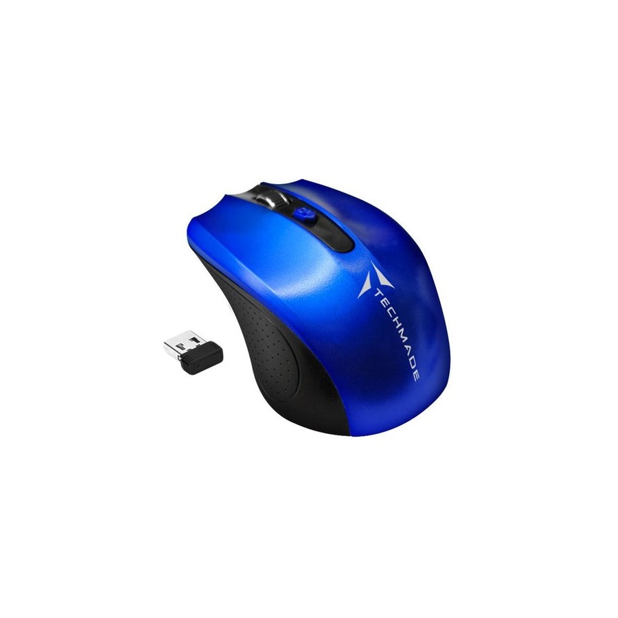 Techmade tm-xj30-bl ratón ambidextro rf inalámbrico óptico 1600 dpi