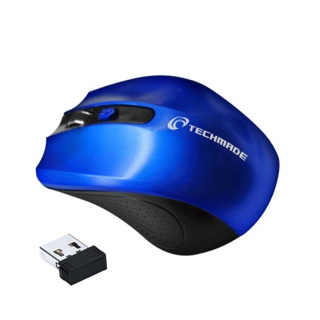 Techmade tm-xj30-bl ratón ambidextro rf inalámbrico óptico 1600 dpi