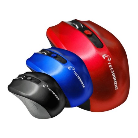 Techmade tm-xj30-bl ratón ambidextro rf inalámbrico óptico 1600 dpi