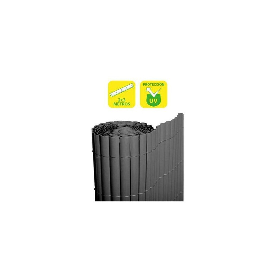 Sungarden cañizo plastico doble cara 2x3m - color gris oscuro