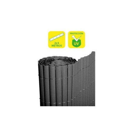 Sungarden cañizo plastico doble cara 2x3m - color gris oscuro