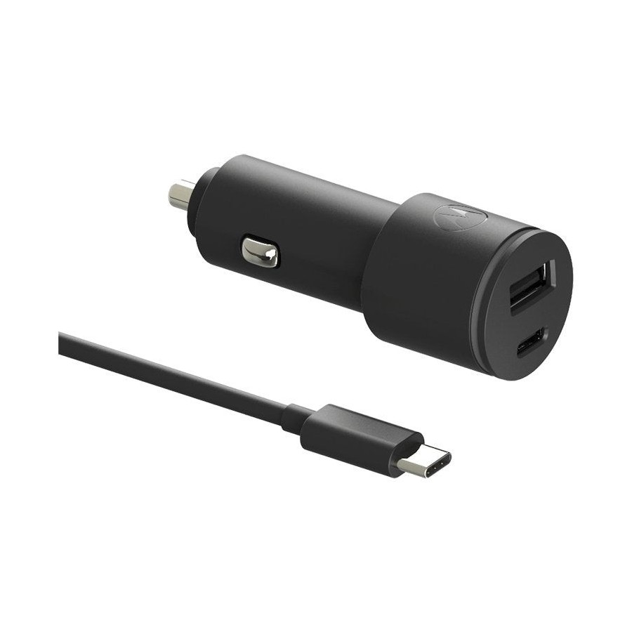 Motorola sjv102-eu black cargador de vehículo usb-a + usb-c 45w