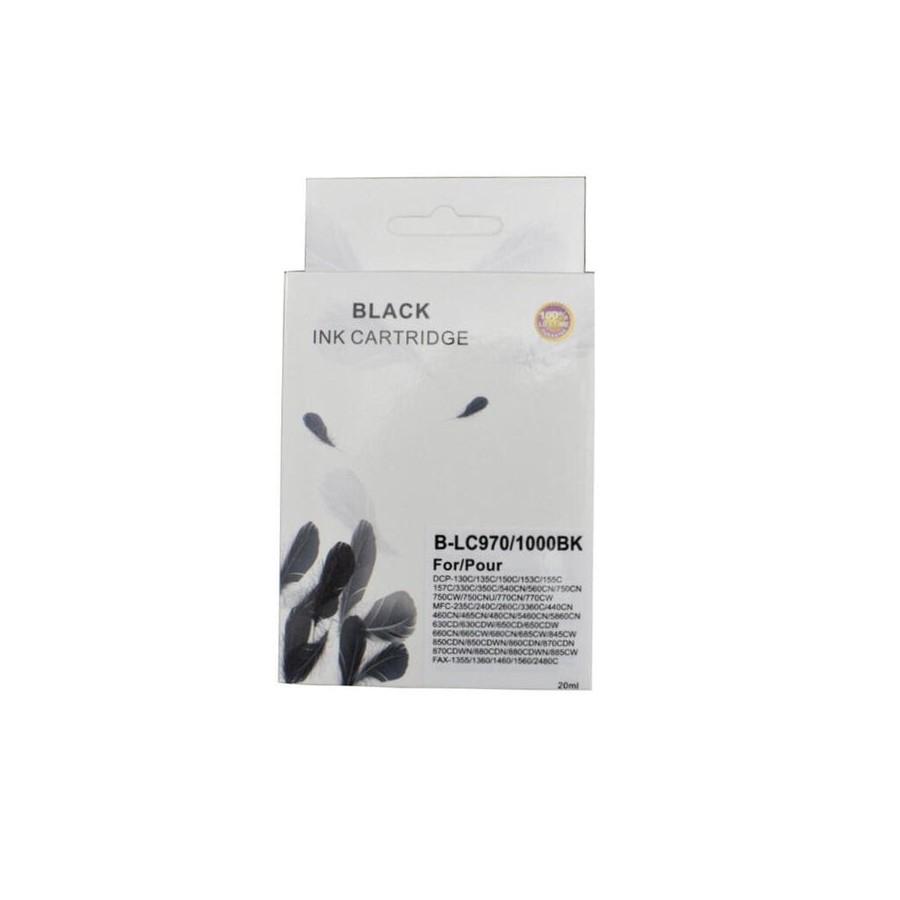 Tinta compatible para brother lc1000 xl negro lc1000bk/lc970bk