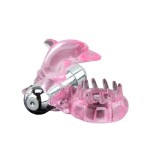 Anillo vibrador love dolphig ring rosa