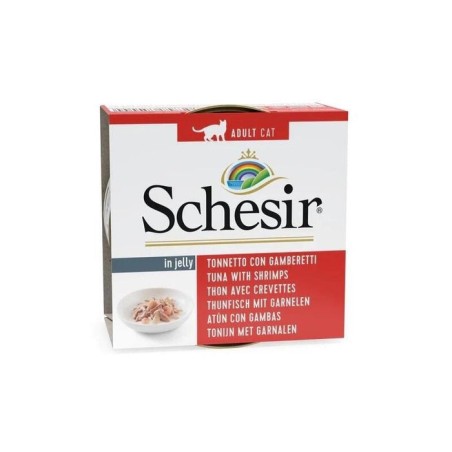 Comida húmeda para gatos schesir in jelly tuna with shrimps  85 g