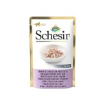 Comida húmeda para gatos schesir en gelatina atún y pollo con jamón  85 g