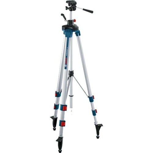 Trípode bosch professional bt 250 plateado/azul, rosca de 1/4", para láseres puntuales, lineales y rotativos 0601096a00