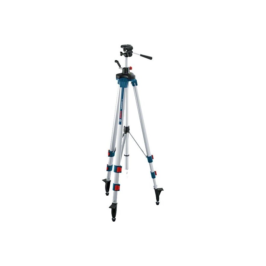 Trípode bosch professional bt 250 plateado/azul, rosca de 1/4", para láseres puntuales, lineales y rotativos 0601096a00