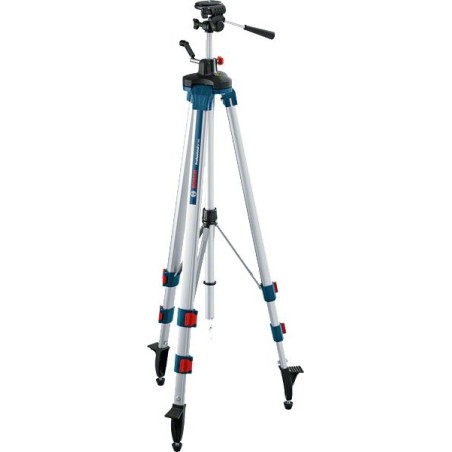 Trípode bosch professional bt 250 plateado/azul, rosca de 1/4", para láseres puntuales, lineales y rotativos 0601096a00