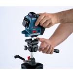 Trípode bosch professional bt 250 plateado/azul, rosca de 1/4", para láseres puntuales, lineales y rotativos 0601096a00