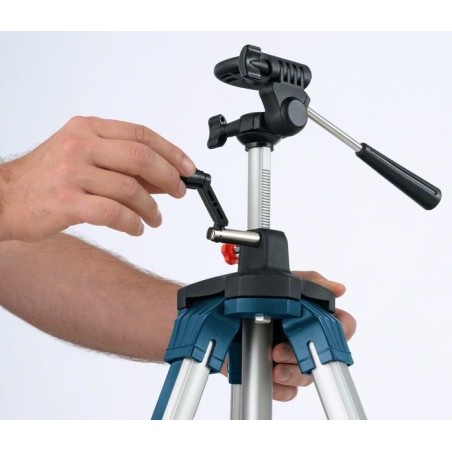 Trípode bosch professional bt 250 plateado/azul, rosca de 1/4", para láseres puntuales, lineales y rotativos 0601096a00
