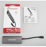 Axagon hmc-5g2 multiport-hub, usb 3.2 gen2, hdmi, 2x usb-a, 2x usb-c