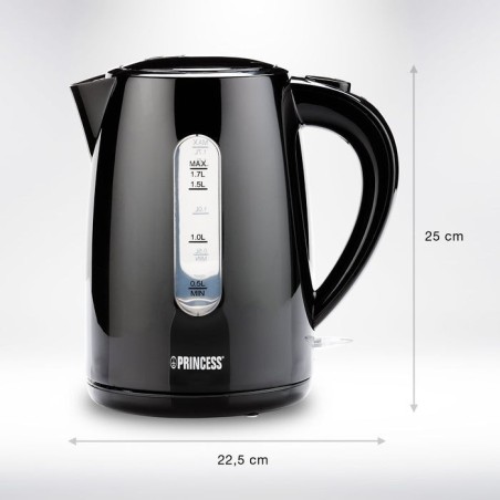 Hervidor de agua princess 236017 black style 2200w capacidad 1.7l