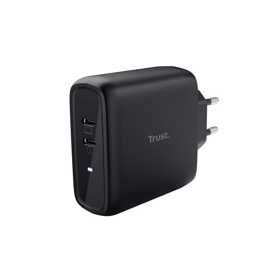 Cargador de pared trust maxo 65w 2p 2xusb tipo-c 65w