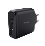 Cargador de pared trust maxo 65w 2p 2xusb tipo-c 65w