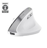 Ratón ergonómico inalámbrico trust bayo ii batería recargable hasta 2400 dpi blanco