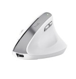 Ratón ergonómico inalámbrico trust bayo ii batería recargable hasta 2400 dpi blanco