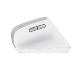 Ratón ergonómico inalámbrico trust bayo ii batería recargable hasta 2400 dpi blanco